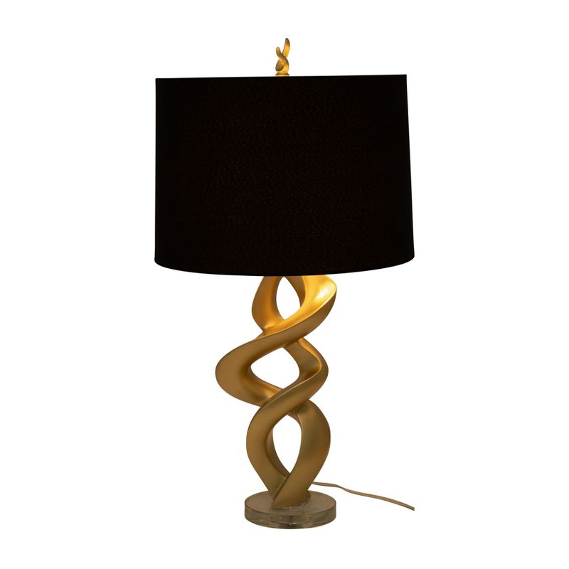 SAGEBROOK HOME 30&#34; Swirl Resin Table Lamp Gold, 3 of 11