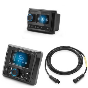 Clarion CMM-30 Marine Source Unit with Color LCD Display & CMR-30 Wired Marine Remote with 2.4" LCD Display & 6' cable - 1 of 4