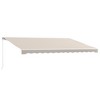 Outsunny 16' x 10' Electric Retractable Awning, Sun Shade Shelter with Remote Controller and Crank Handle for Deck, Balcony, Yard, Cream White - 4 of 4