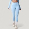 Anna-Kaci Active Women's High Waist Full Length Leggings with Side Pockets and Wide Waistband - 3 of 4