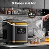 ZAFRO Countertop Ice Maker with LED Display & Timer, 26lbs/24H, Self-Cleaning, Portable Handle, Compact for Home/Kitchen (Black) - 4 of 4