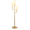 Hudson & Canal 3-Light Torchiere Floor Lamp with Fabric Shade Brass/White: Metal Body, Push Button Switch - 4 of 4