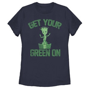 Women's Marvel Groot St. Patrick's Day Get Your Green On T-Shirt - 1 of 4