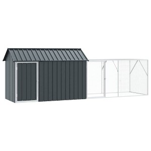 vidaXL Bird Cage Anthracite 416.5 x 103 x 142 cm Galvanized steel - 1 of 4