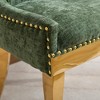 NicBex Set of 2 Modern Chenille Dining Chairs w/ Gold-Plated Legs & Rivet Trim, Comfy Thick Upholstered Accent Chairs for Kitchen - 3 of 4