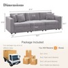 Buenhomino Modern DIY Sectional Sofa, Modular Sectional Couches for Living Room，Light Gray Velvet - 3 of 4