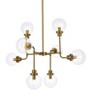 Elegant Lighting Hanson 8 lights pendant in brass with clear shade - 3 of 4
