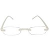 Calabria PATENT Flexie Low Profile 714 Reading Glasses&Slim Case+2.50 Ice Clear - 3 of 4