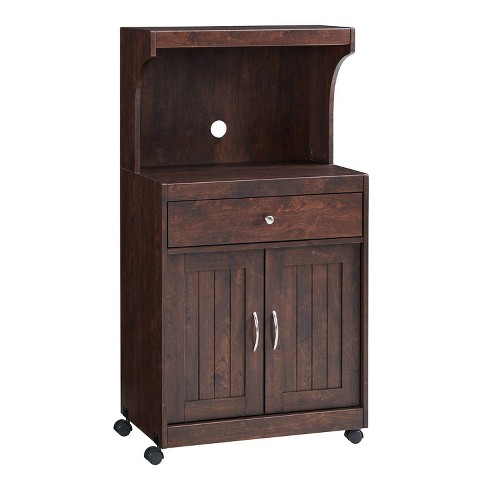 Microwave Cart Mahogany - Home Source : Target