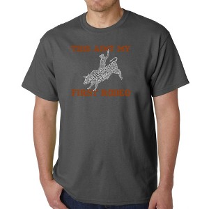 LA Pop Art Men's Word Art T-shirt - This Aint My First Rodeo - 1 of 4
