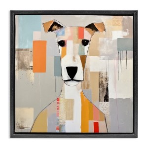 Stupell Industries Dog Face Abstract Collage, 25" x 25" - 1 of 4