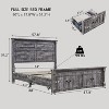 SinCiDo Farmhouse Wood Platform Bed Frame, 51" Headboard, 20" Roman Column Footboard, 2 Storage Drawers, Box Spring Not Needed - 4 of 4