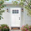 Lirago White Primed Fiberglass Front Doors With Glass 36  inch  x 80  inch  Left Hand Inswing with 4 9/16 inch  Vinyl Frame - 3 of 4