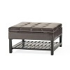 Sapphtopaz Storage Ottoman Upholstered Storage Bench Vanity Stool with Button Tufted Entryway Bench Footstool for Living Room, Entryway - 2 of 4