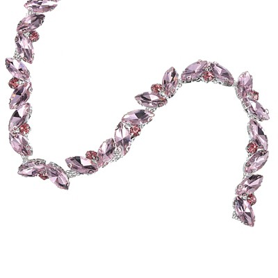 Unique Bargains Sewing DIY Jewelry Clothing Applique Bling Rhinestone Beaded Trim