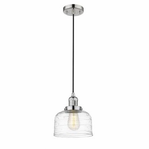 Bell - 1 Light Cord Hung Mini Pendant In Industrial Style-10 Inches Tall and 8 Inches Wide - 1 of 1