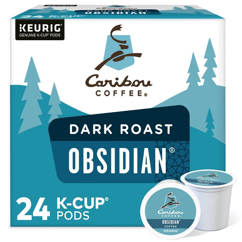 Caribou Coffee Obsidian Dark Keurig K-Cup Coffee Pods - Dark Roast - 24ct, 1 of 11