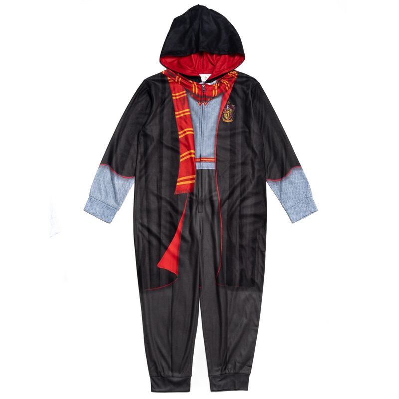 Harry Potter Gryffindor Fleece Zip Up Costume Coverall Big Kid, 2 of 8