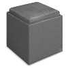 CAVINAS Linen Storage Ottoman Bench,Upholstered Ottoman with Flip Over Serving Tray for Living Room,Bedroom - 2 of 4