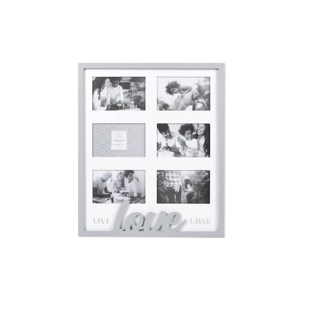 Photos - Photo Frame / Album 15" x 18" Six Opening Live Laugh Love Raised Word Collage Photo Display Gr