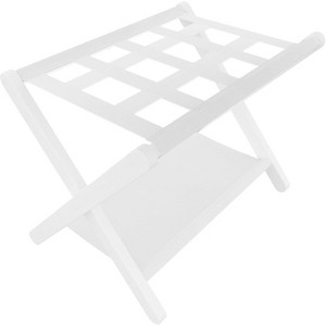 Luggage Rack, Folding Suitcase Stand with Storage Shelf, Heavy-Duty Luggage Holder for Guest Room - 1 of 4