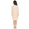 White Mark Women's Long Sleeve Sleep Shirt - 3 of 4