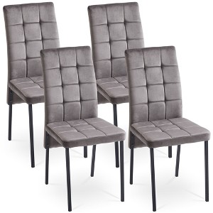 Sapphtopaz Modern Dining Chairs Set of 4 Upholstered Chair with Metal Legs Armless Backrest Chairs for Kitchen, Dining Room, Living Room - 1 of 4