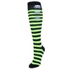 CTM Women's Gothic Skull Striped Knee-High Socks (1 Pair) - 4 of 4