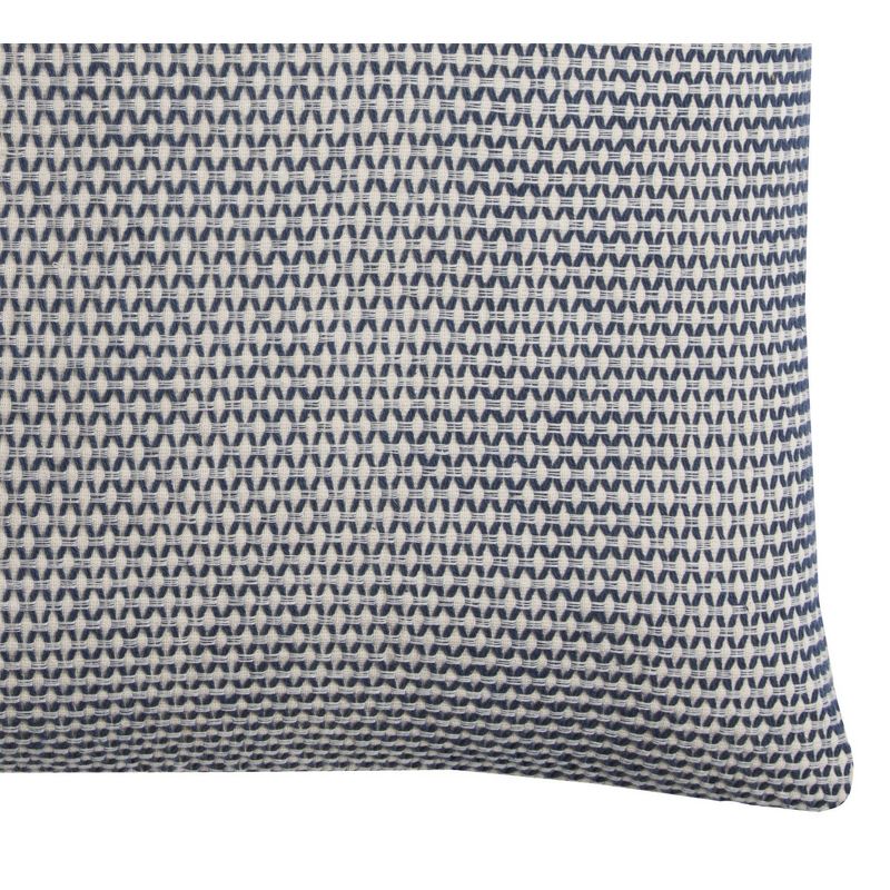 22&#34;x22&#34; Oversized Geometric Square Throw Pillow Cover Ivory/Indigo - Rizzy Home, 4 of 8