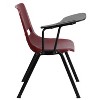 Emma and Oliver Ergonomic Shell Chair with Left Handed Flip-Up Tablet - Tablet Arm Desk - 4 of 4