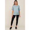 PinkBlush Mint Green Oversized Pocket Front Short Sleeve Maternity Top - 4 of 4