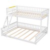 Sapphtopaz Bunk Bed with Ladder & Guardrails,Space-Saving Floor Bed Convertible Beds Frame for Kids,Wood Beds for Bedroom - 2 of 4