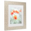 Trademark Fine Art - Majid Behzad  Red Corn Flowers Matted Framed Art - 3 of 4