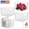 mDesign Kitchen Plastic Storage Organizer Bin with Open Front - 2 Pack - Clear - 2 of 4