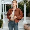 Anna-Kaci Women's Long Sleeve Corduroy Short Jacket Outerwear - 2 of 4