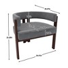 NicBex Modern Accent Chair,Teddy Upholstered Living Room Chair with Open Back,Set of 2 Barrel Dining Chair for Dining Room/Bedroom - 3 of 4