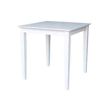 Solid Wood 30 " Square Dining Height Table White - International Concepts