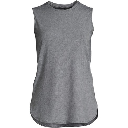 Lands' End Women's Moisture Wicking Upf Sun Curved Hem Tunic Tank Top ...