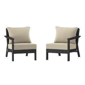 WestinTrends Avalon Outdoor Patio HDPE Loveseat Sofa with Patio Cushions - 1 of 4