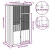 vidaXL Bird Cage Gray 45.3"x30.7"x78.7" Galvanized Steel - 4 of 4