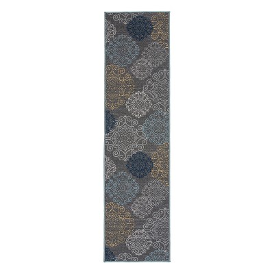 Rugshop Modern Boxes Design Non-Slip (Non-Skid) Area Rug 8 x 10 (7' 10 x  10') Gray