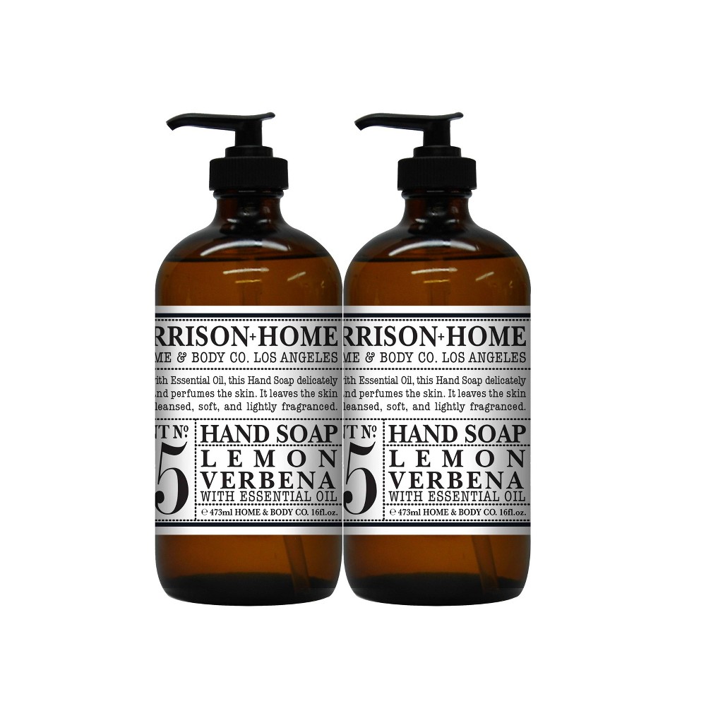 Photos - Shower Gel Garrison + Home Plastic Hand Soaps - Lemon Verbena - 16 fl oz/2pk