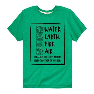 Boys' - Avatar: The Last Airbender - Elements Harmony Short Sleeve Graphic T-Shirt - 1 of 4