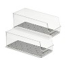 Spectrum Diversified Hexa 2pc Tall Can Bin Set: Stackable Refrigerator Organizer, Dishwasher-Safe Clear Storage Bins - 2 of 4