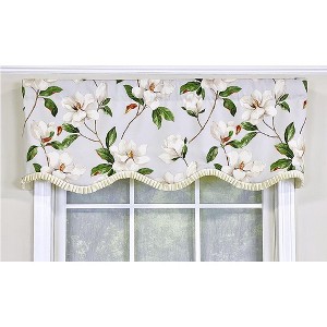 RLF Home Magnolia Ruffled Provance Valance 3" Rod Pocket, 50" x 17" - 1 of 4