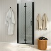 ONWITH 36 to 37-1/4 in. W x 72 in. H Bi-Fold Frameless Shower Doors in Black with Clear Glass - 2 of 3