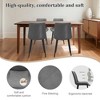 Lyngins Cozy Dining Chairs Set of 4, PU Leather Kitchen Chair, Upholstered Armless Chair with Metal Legs for Kitchen, Restaurant, Meeting Room - 2 of 4
