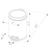 5l Round Step Trash Can White - Brightroom™ : Target