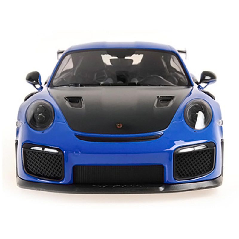 2018 Porsche 911 GT2RS (991.2) Blue with Carbon Hood and Golden Wheels Ltd Ed to 300 pcs 1/18 Diecast Model Car by Minichamps, 4 of 5