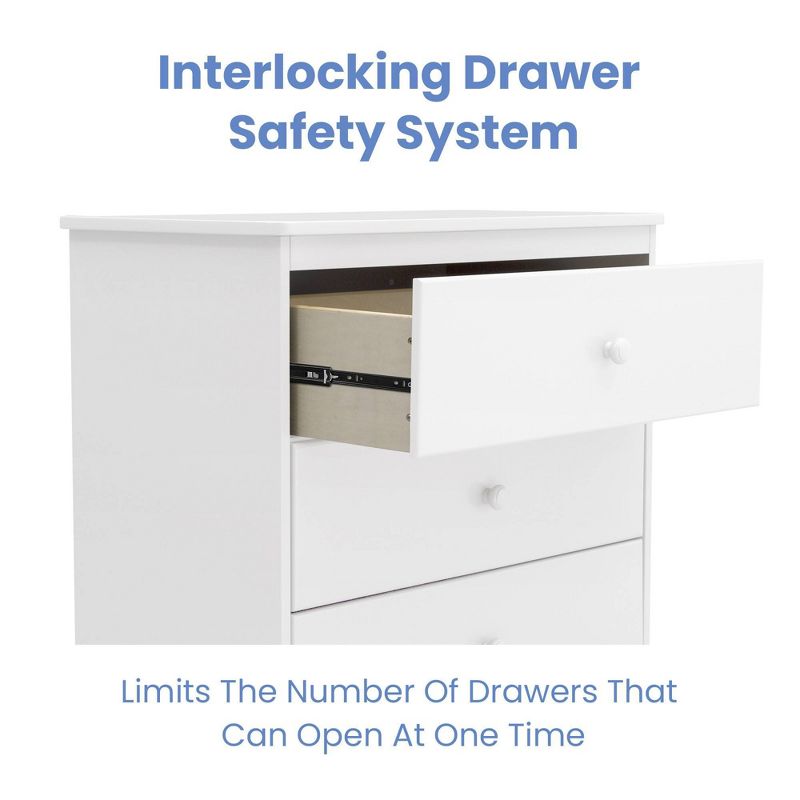 Delta Children Skylar 3 Drawer Dresser with Changing Top and Interlocking Drawers, 6 of 16